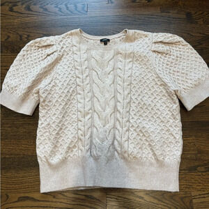 Express | Cream Cable knit sweater | XL